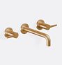 D Street Widespread Wall Mount Faucet, 6.5" - Satin Bronze PVD PVD