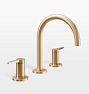 D Street Widespread Bathroom Faucet, Satin Bronze PVD PVD