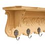 Vintage 20th Century French Oak Carved Wall Shelf