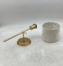 Open Box: Keystick Sconce (7-1/8") - Aged Brass, White Shade