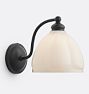 Amalie Single Sconce w/ Floral Shade OB