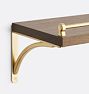 Lorraine Shelf Bracket Set w/ Rail 10in x 24in CP Medium Oak