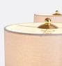 Rhone Linear Chandelier, 60" Width in Fabric Shades