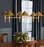 Rhone Linear Chandelier, 48" Width in Metal Shades