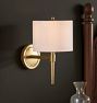 Rhone Sconce, Fabric Shades
