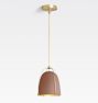 Haleigh 8" Pendant, Brushed Satin - Matte Mauve