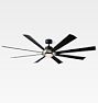 Aura LED Ceiling Fan, Brushed Nickel & Matte Black Blades