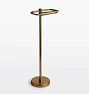 Ladd Standing Toilet Paper Holder, Heritage Brass