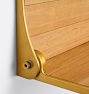 Carter Wall Mount High Back Teak Folding Shower Seat - ADA