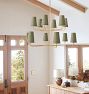 Ansel 46" 12-Light Double Tier Chandelier, Metal Shades