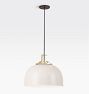 Butte 18" Dome Pendant, Aged Brass Fitter